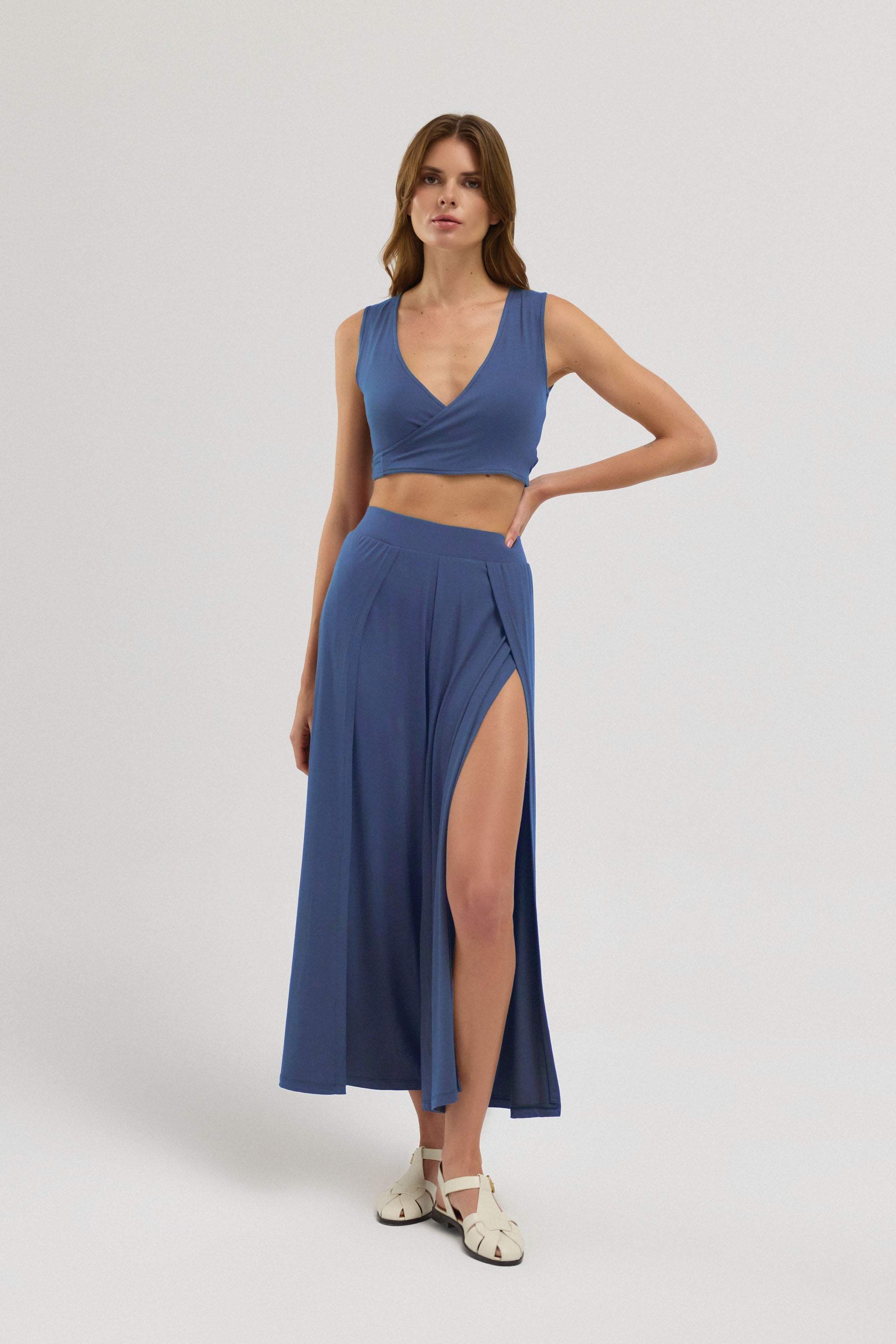 Soft Skin Touch Aera Yırtmaçlı Pantolon