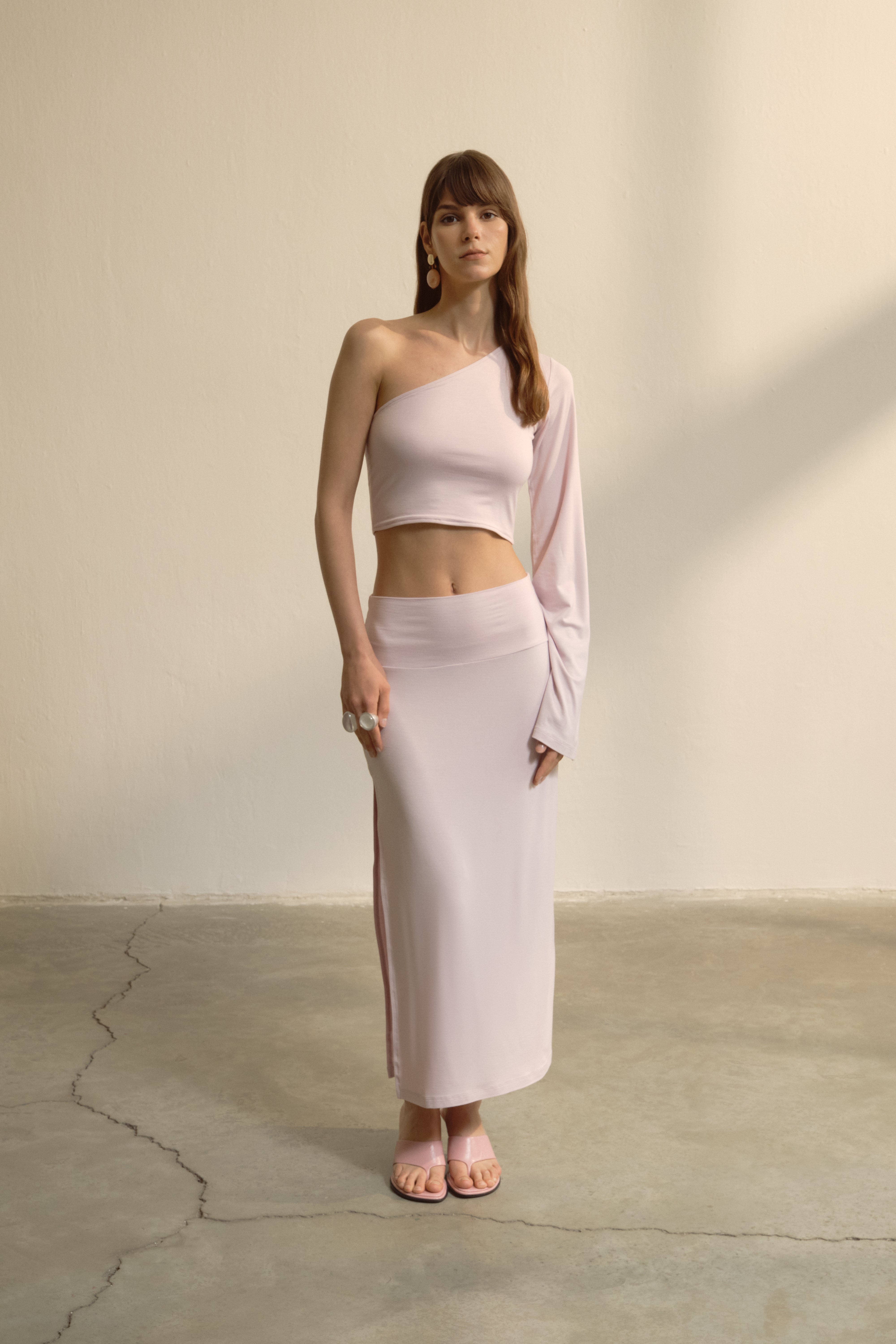 Elya Tek Kollu Crop Top