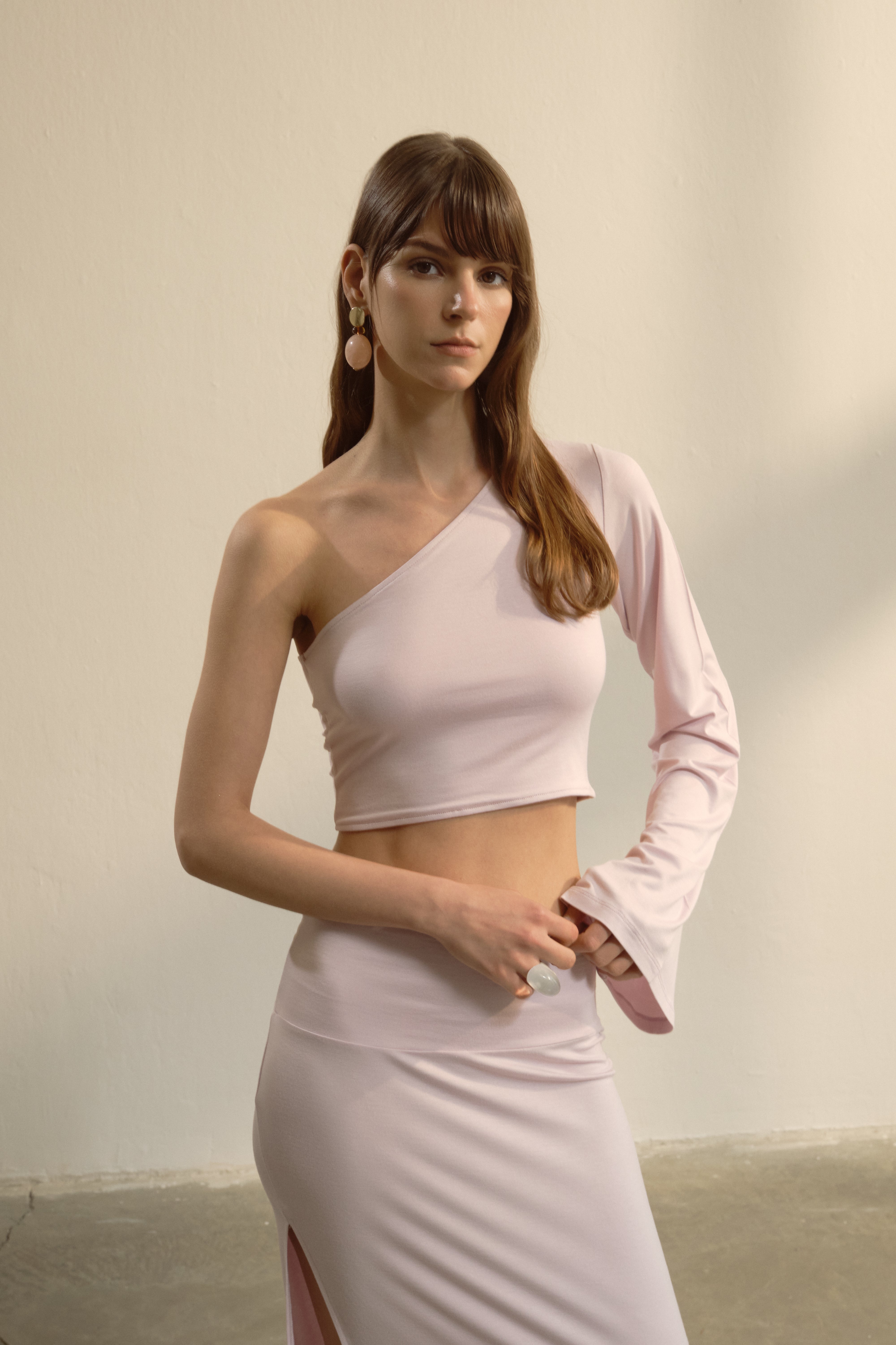 Elya Tek Kollu Crop Top
