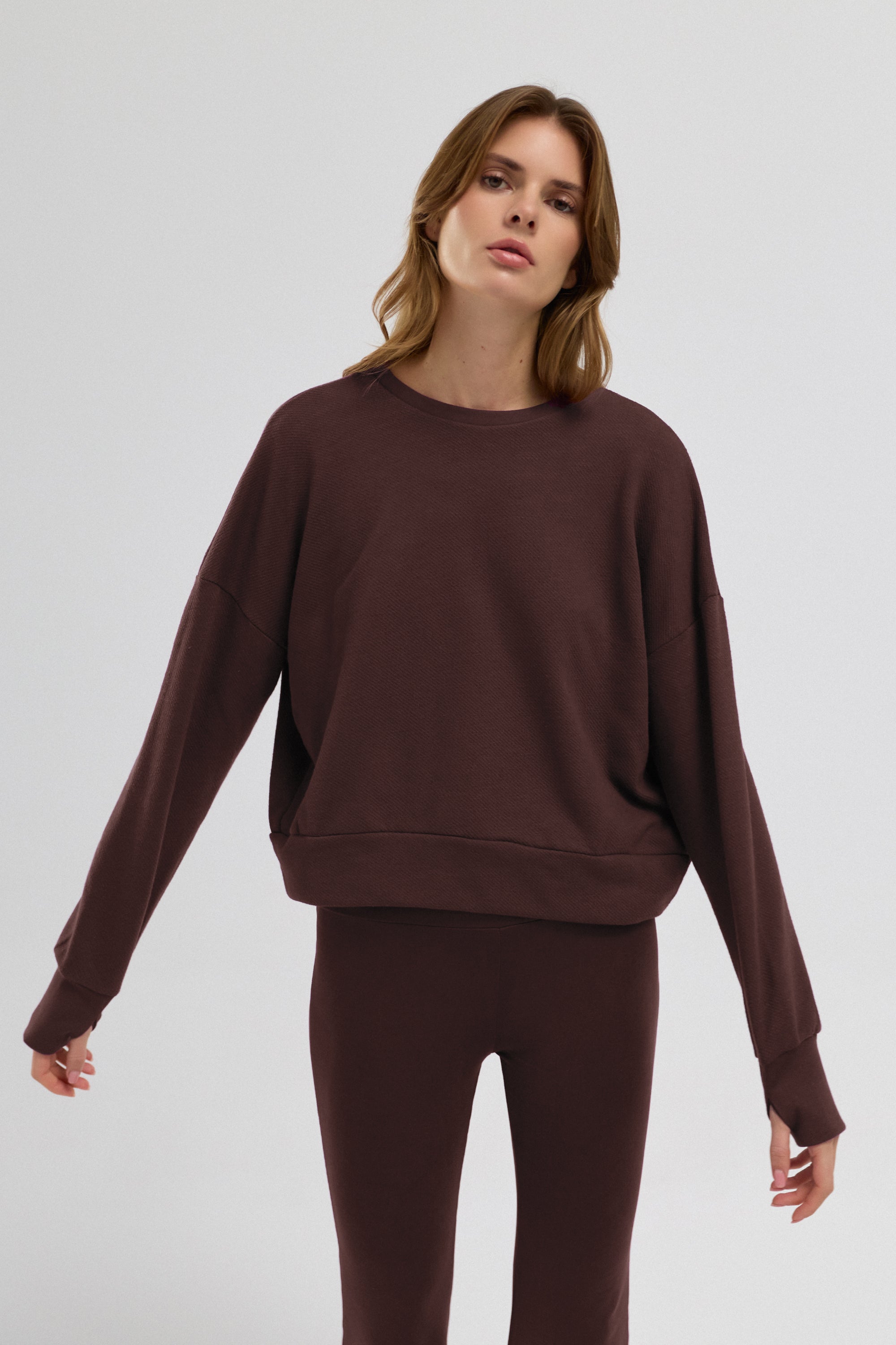 Luna %100 Pamuk Sırt Pencereli Sweatshirt