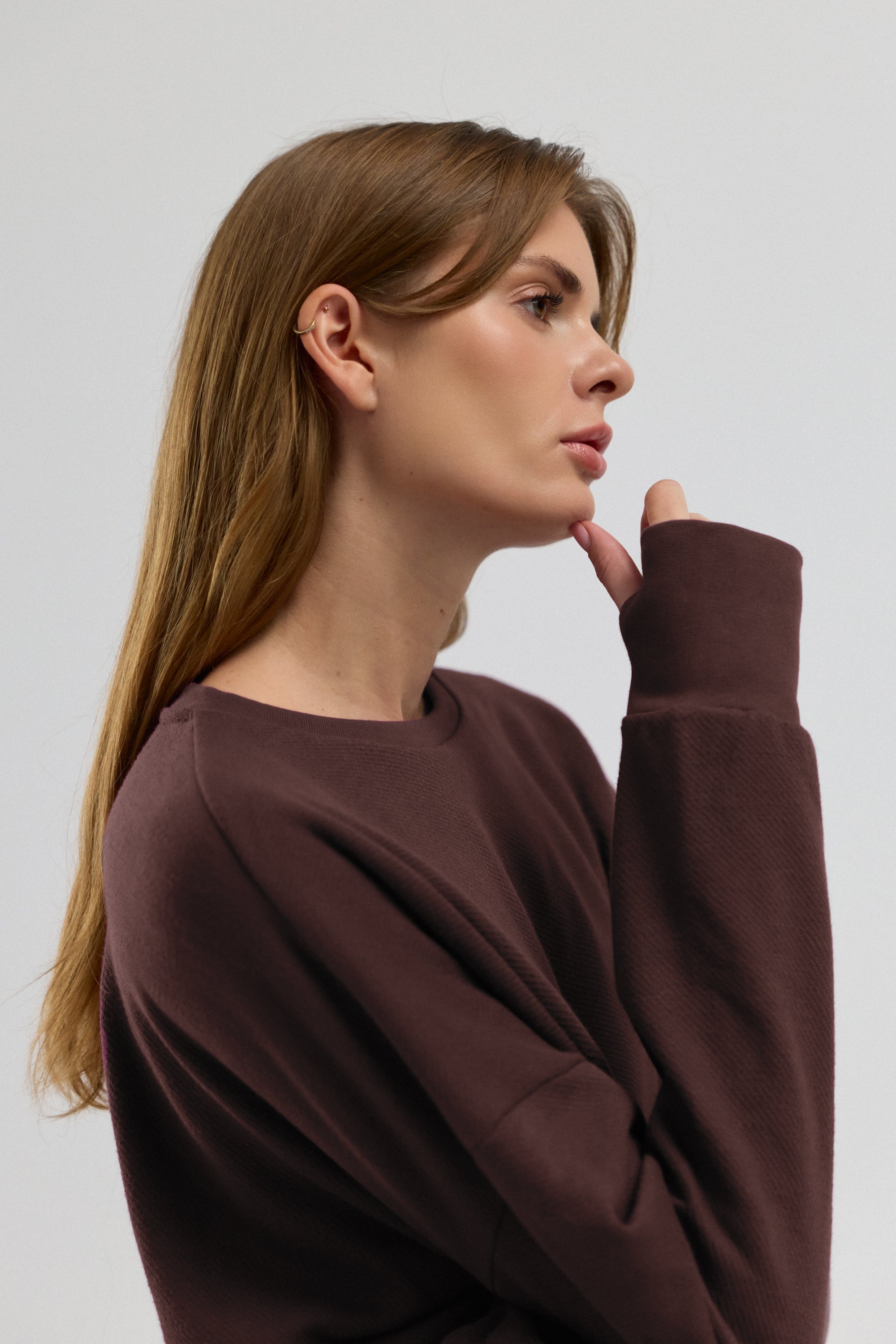 Luna %100 Pamuk Sırt Pencereli Sweatshirt