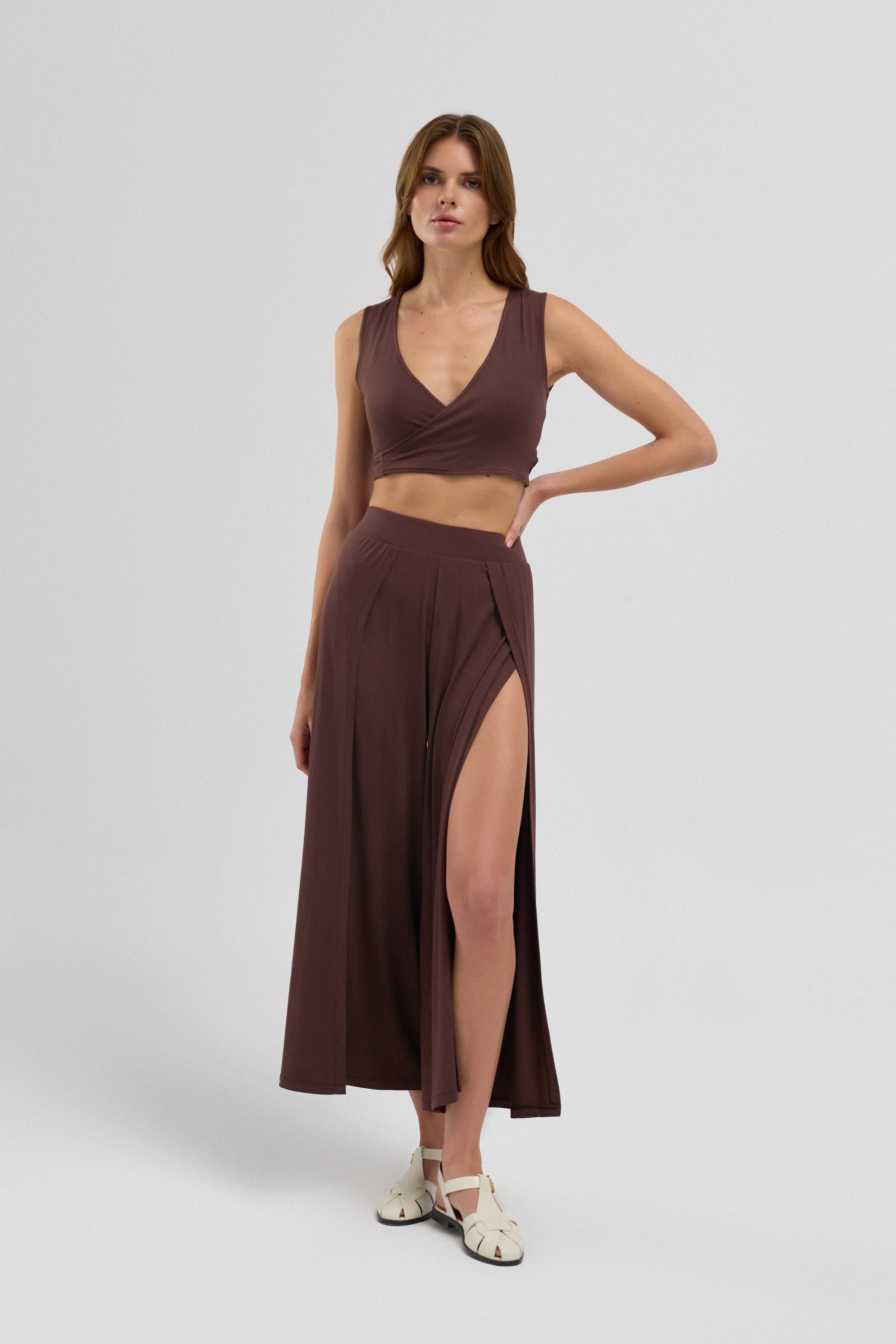 Soft Skin Touch Aera Yırtmaçlı Pantolon