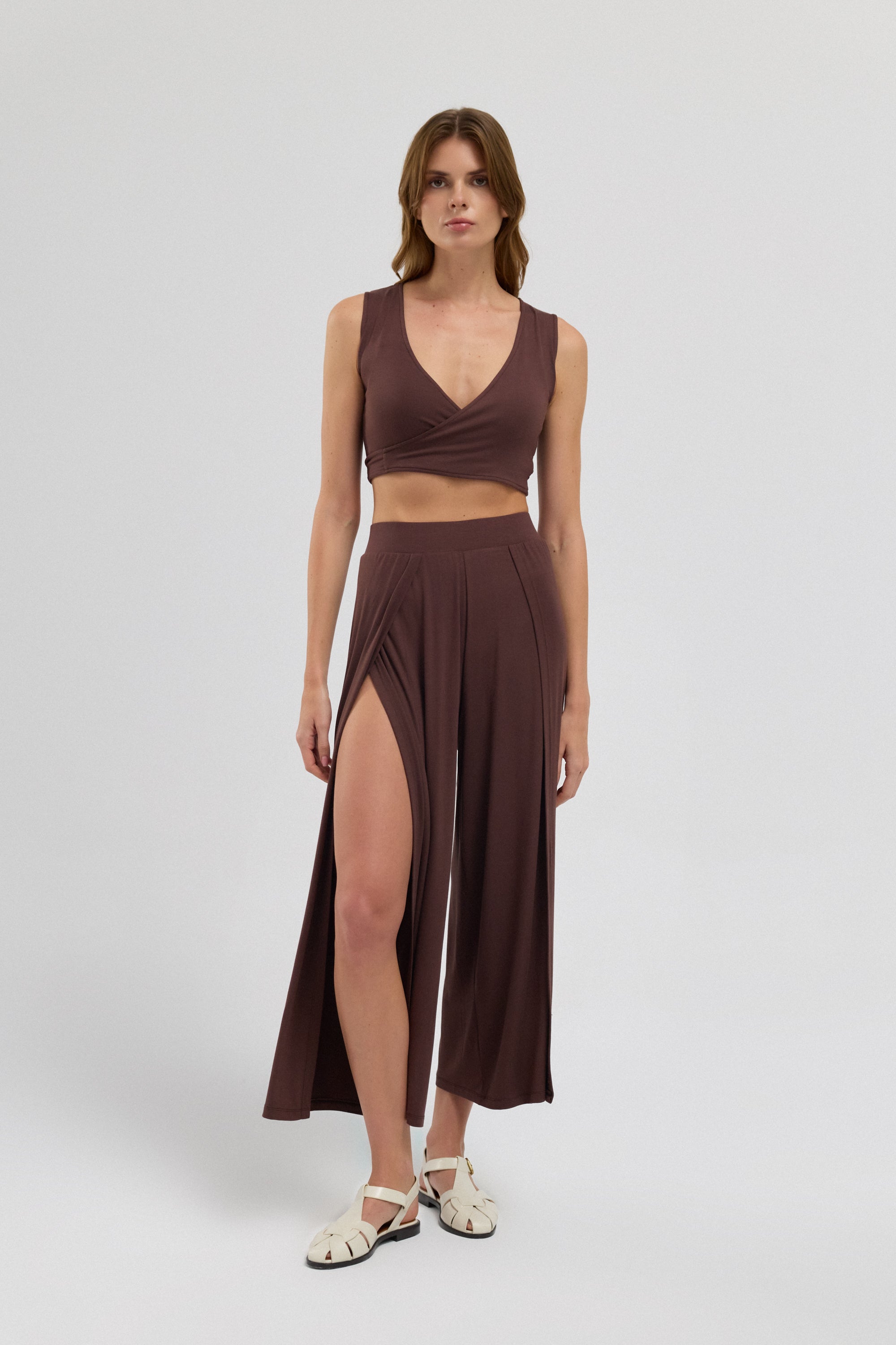 Soft Skin Touch Aera Yırtmaçlı Pantolon