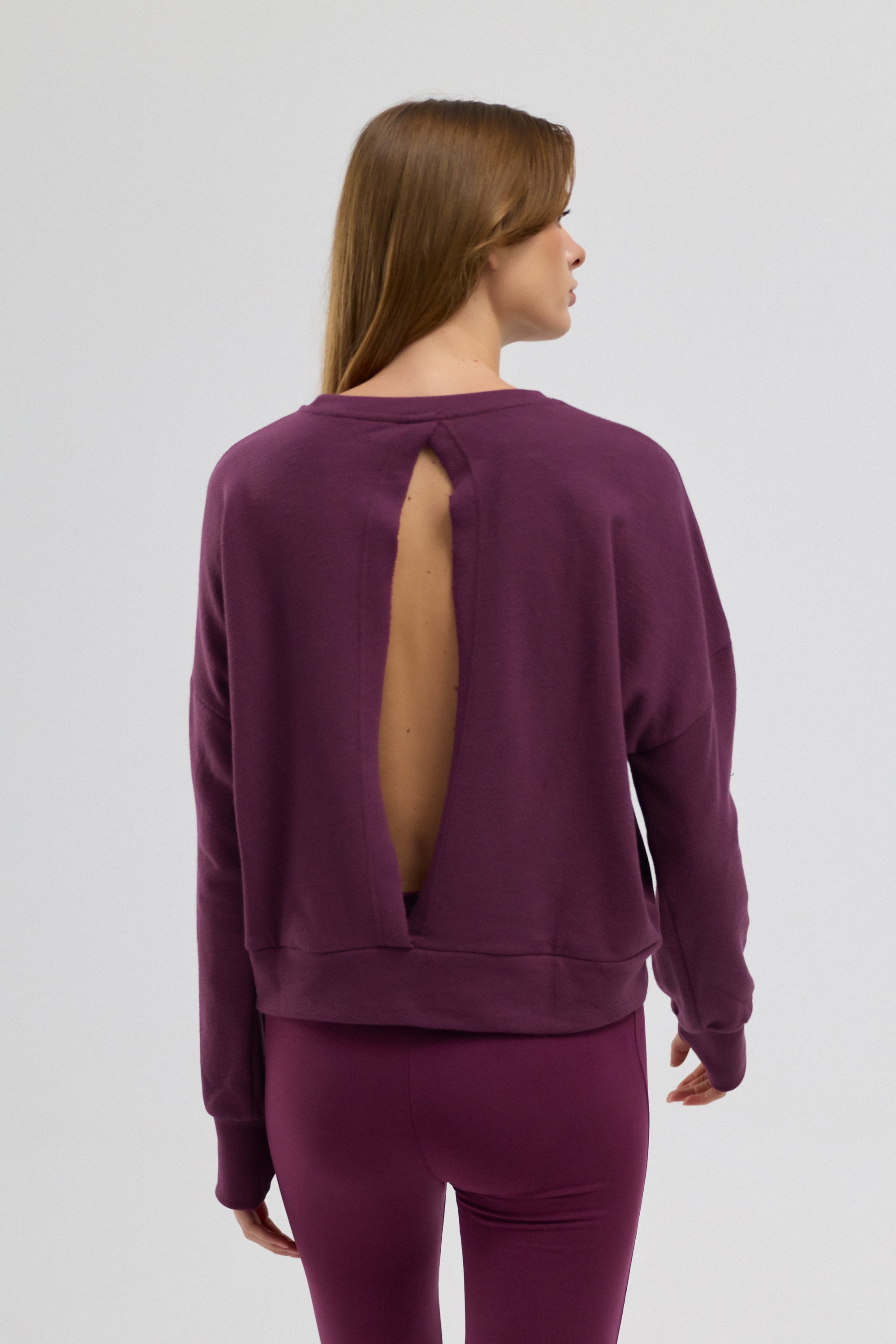 Luna %100 Pamuk Sırt Pencereli Sweatshirt