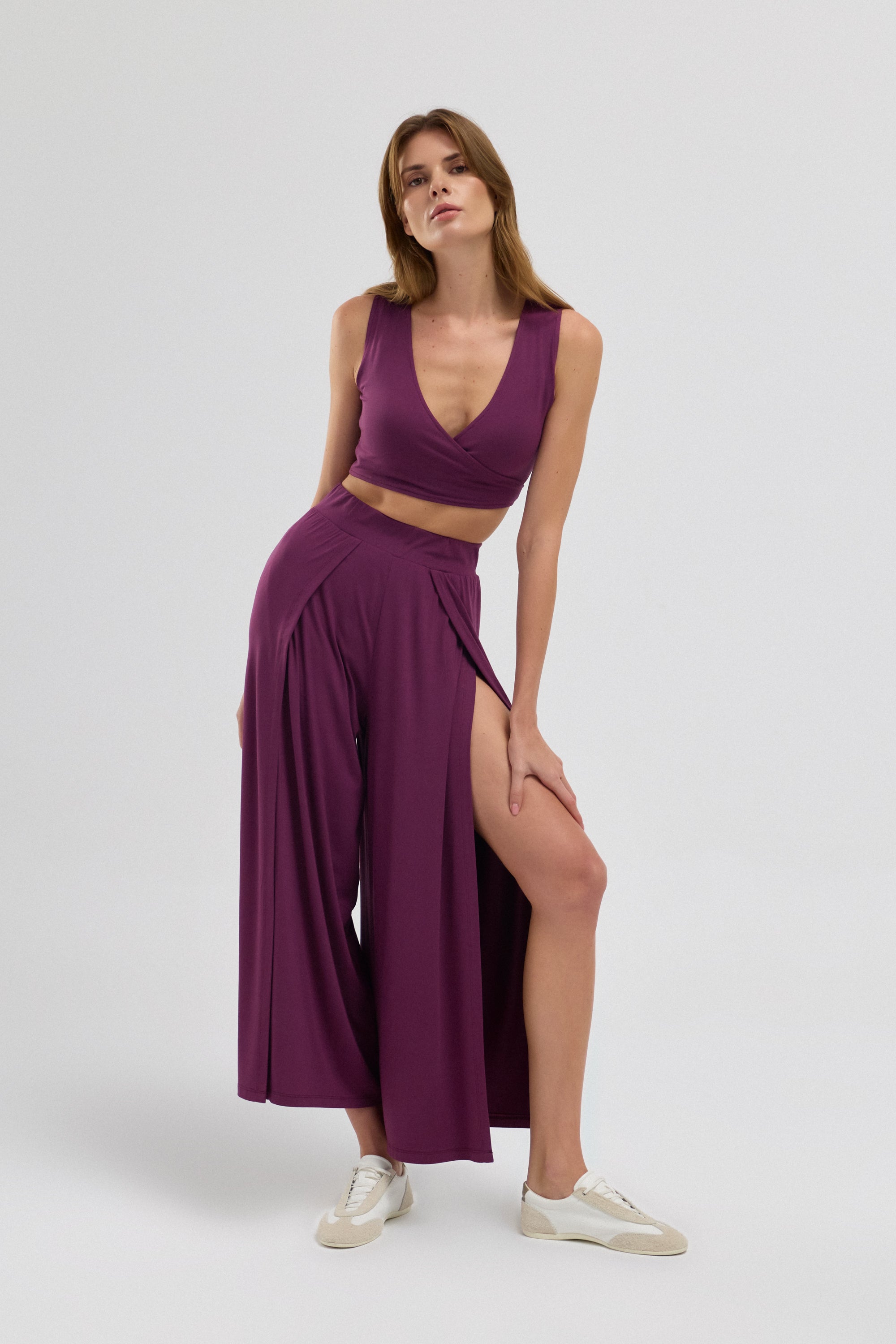 Soft Skin Touch Aera Yırtmaçlı Pantolon