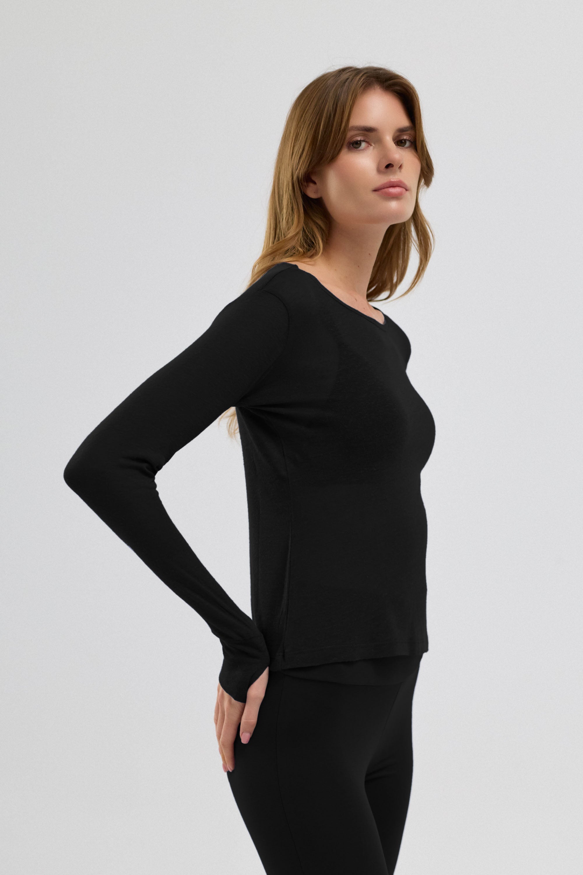 Mula Keten Karışımlı Transparan Top