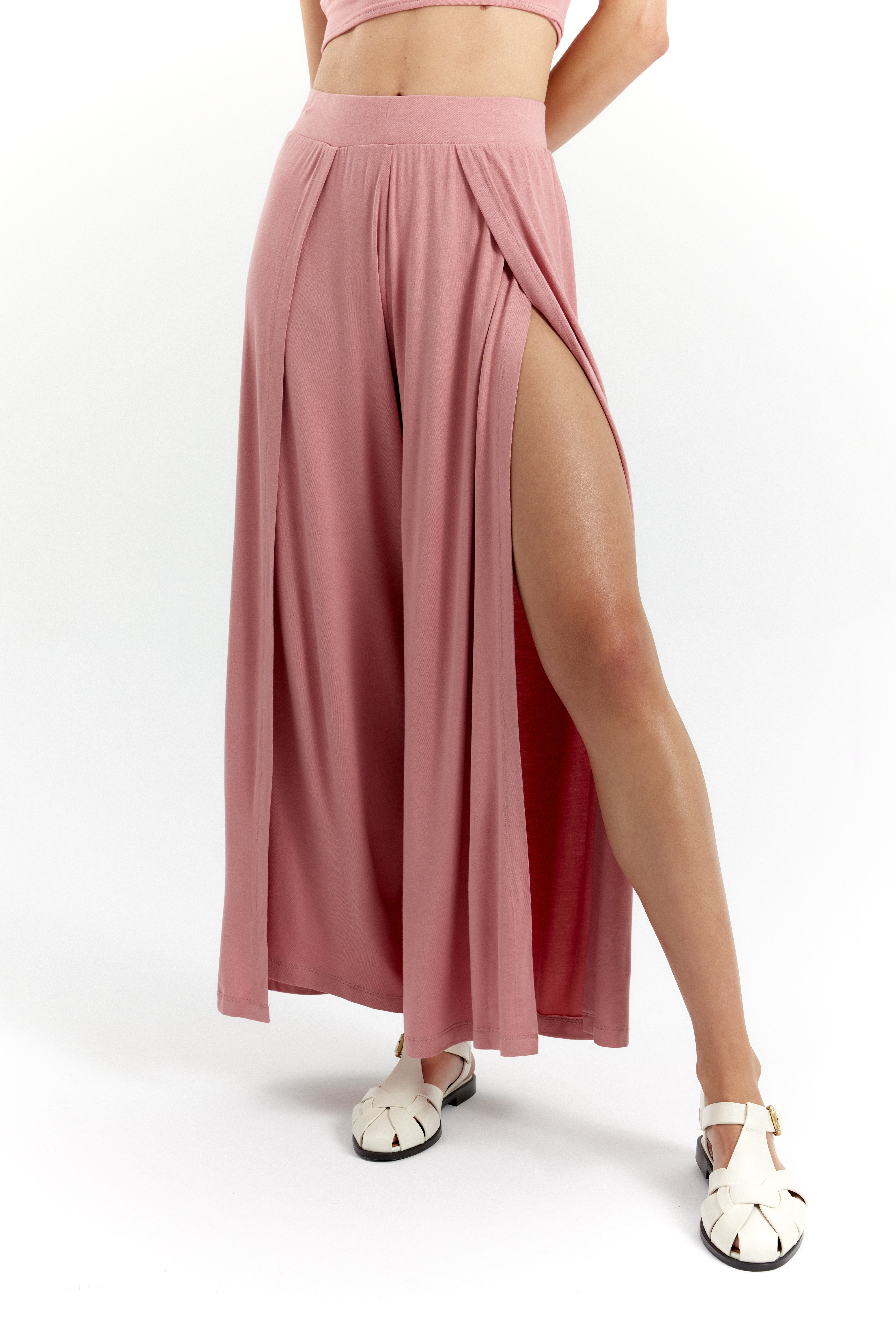 Soft Skin Touch Aera Yırtmaçlı Pantolon