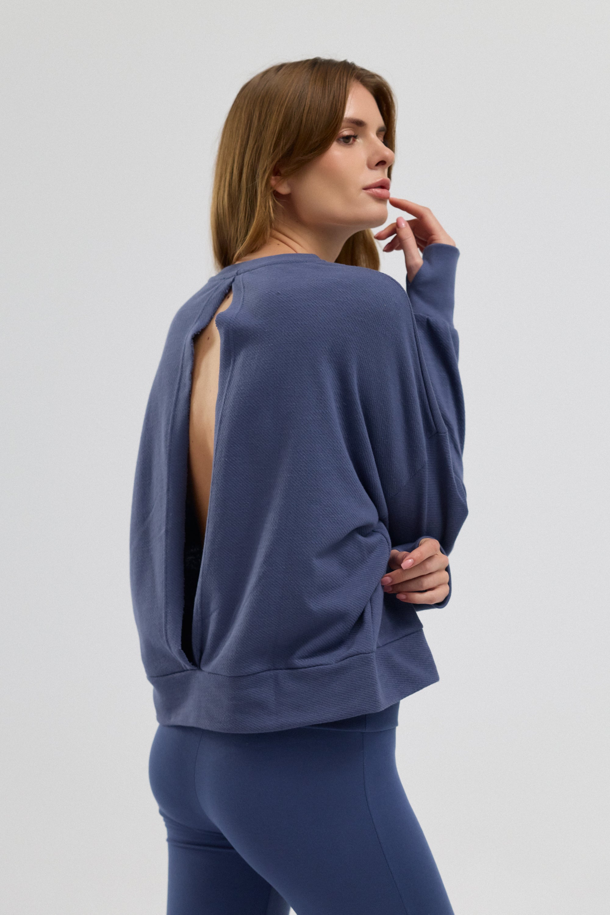 Luna %100 Pamuk Sırt Pencereli Sweatshirt